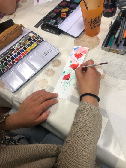 Ateliers marques-pages aquarelle