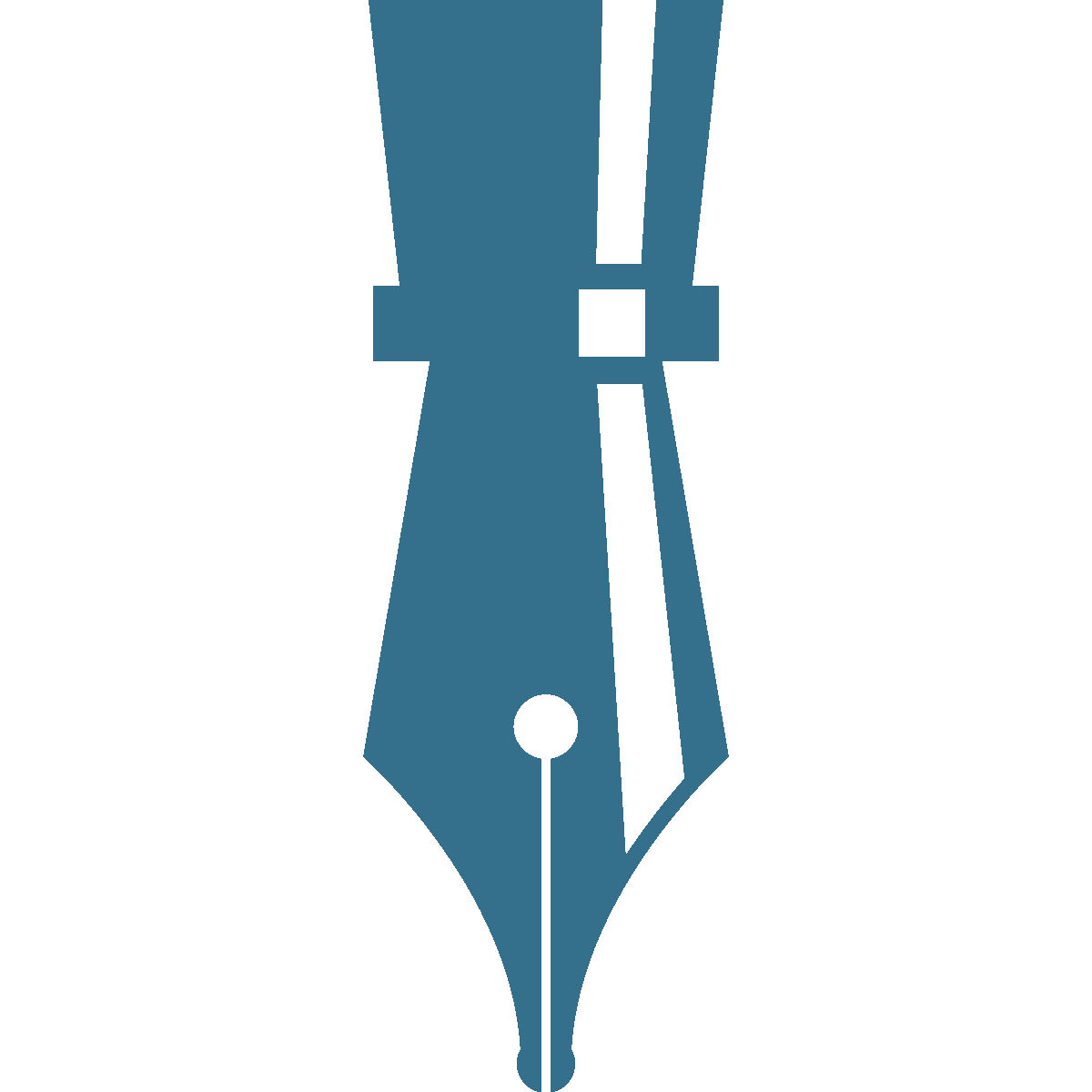 icone de plume en métal à l'ancienne